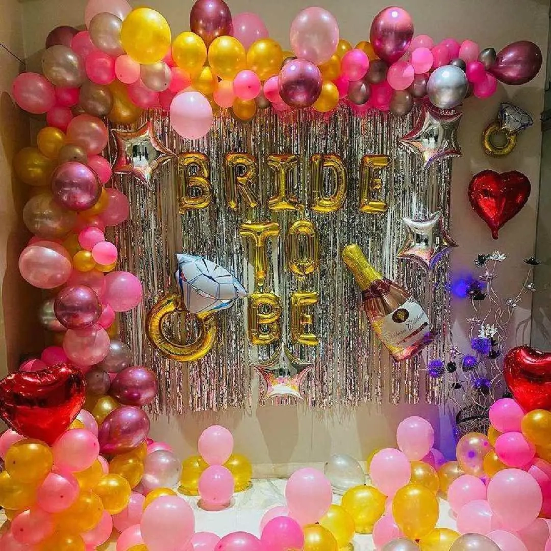 Elegant Bridal Balloon Hoop Arch